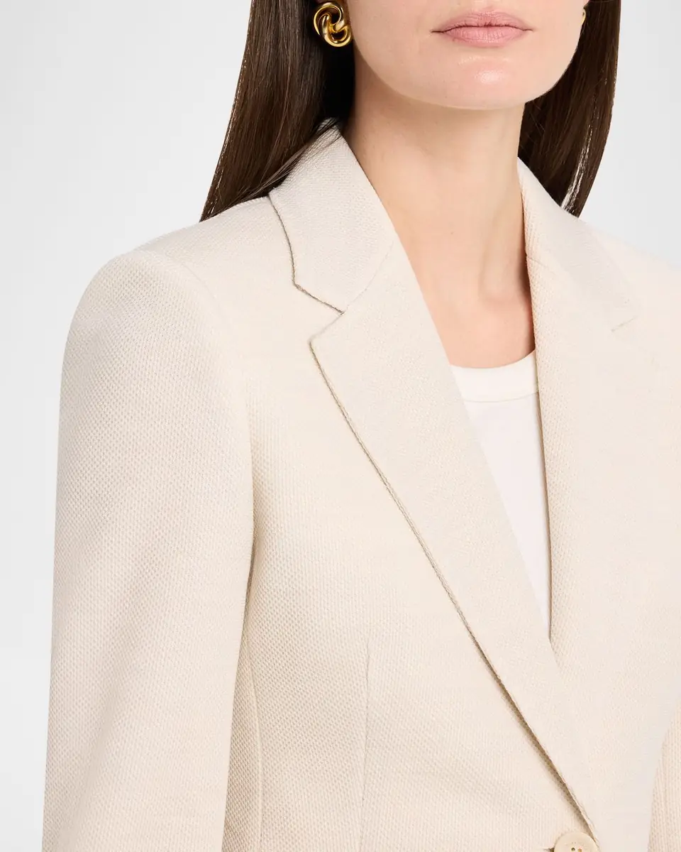 Max Mara Utilita Single-Button Wool Pique Blazer | Thumbnail 5