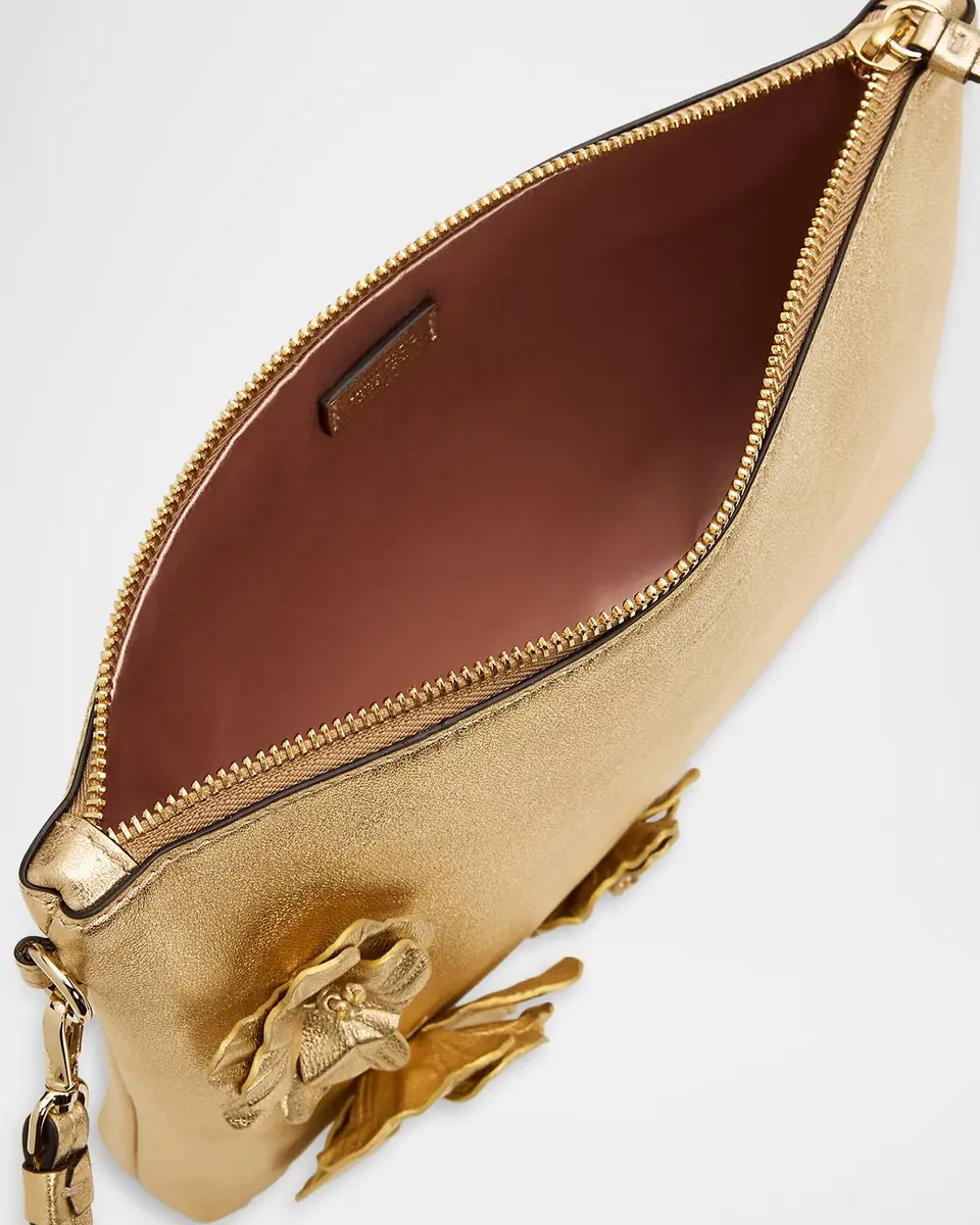 Jimmy Choo Metallic Leather Pouch Bag | Thumbnail 4