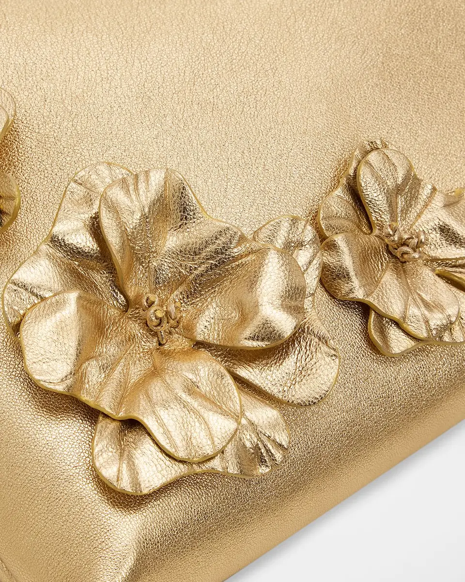 Jimmy Choo Metallic Leather Pouch Bag | Thumbnail 6