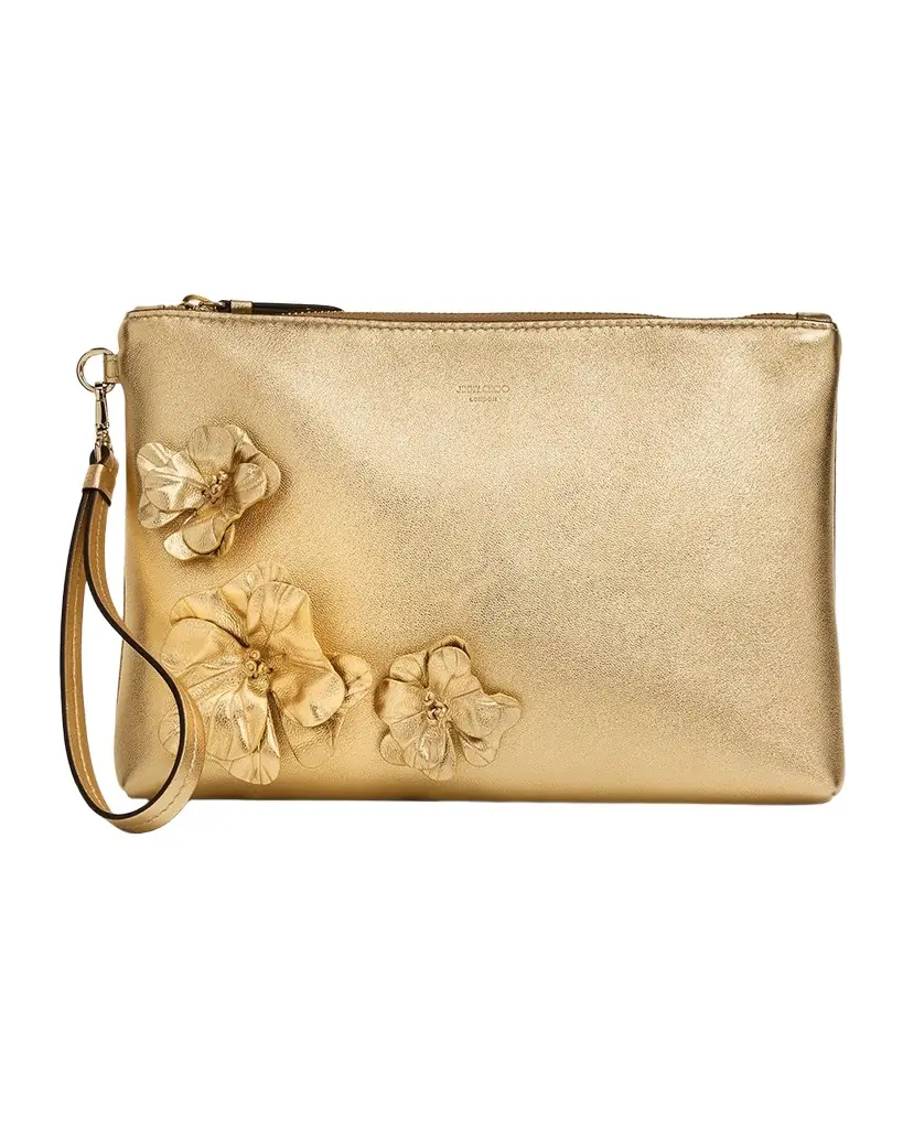 Metallic Leather Pouch Bag Metallic Leather Pouch Bag