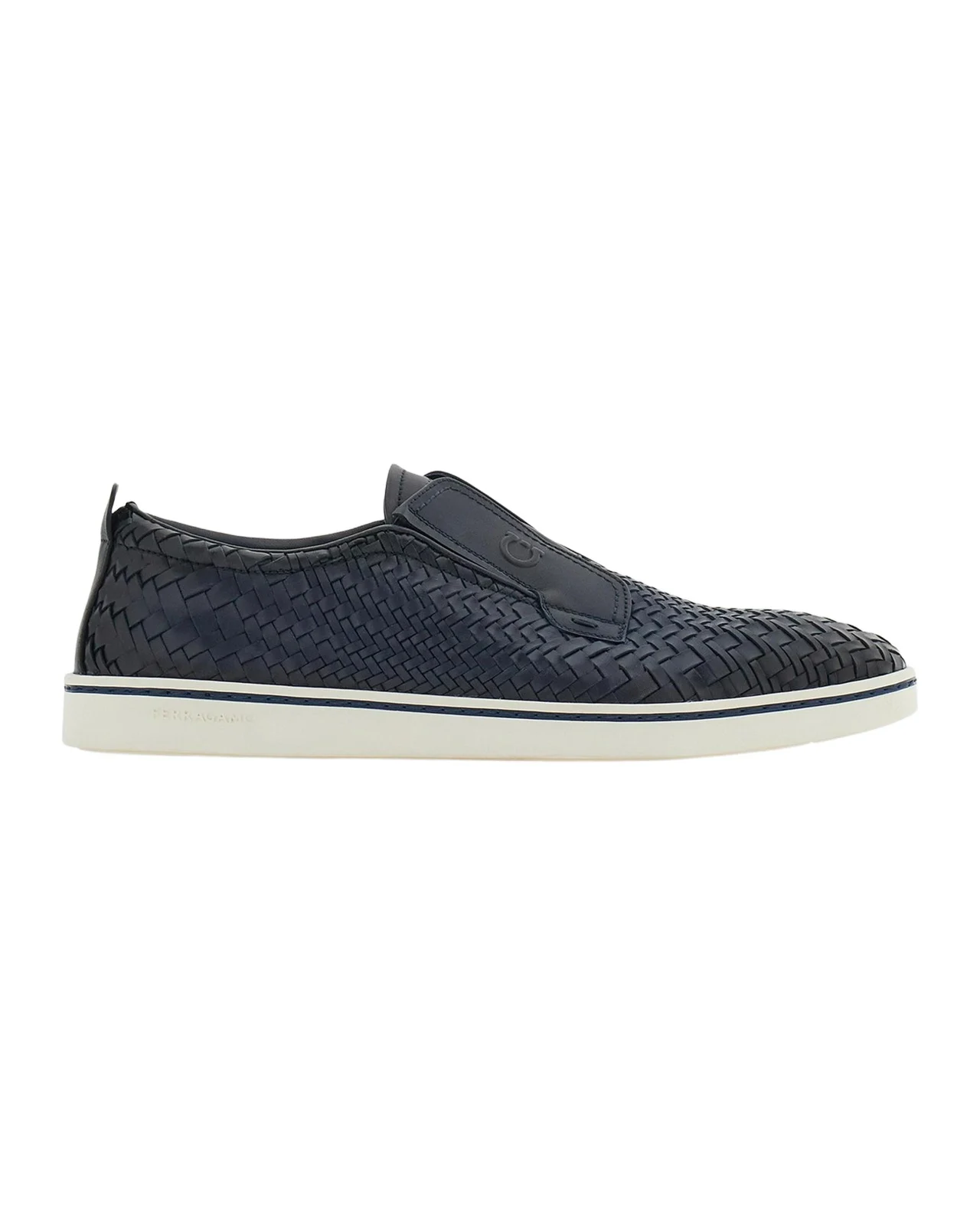 Men's Woven Leather Slip-On Derby Sneakers