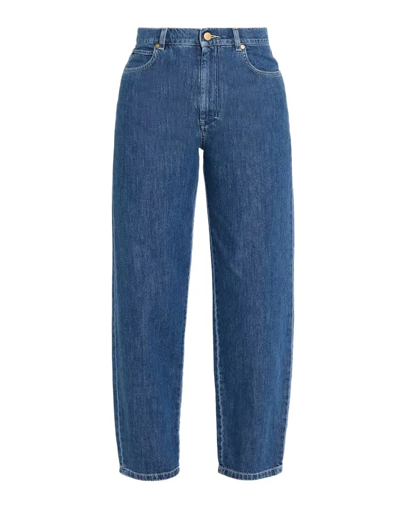 Max Mara Asia Cropped Cotton Denim Candle-Leg Jeans | Image 1 Max Mara Asia Cropped Cotton Denim Candle-Leg Jeans | Image 1