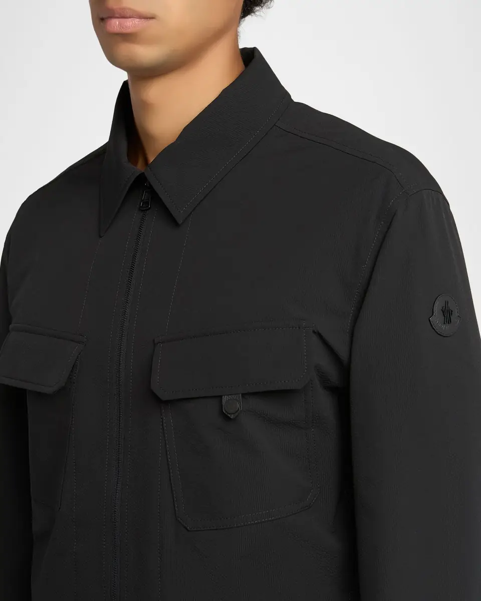 Moncler Men's Polyester Double Pocket Full-Zip Shirt Jacket | Thumbnail 5 Moncler Men's Polyester Double Pocket Full-Zip Shirt Jacket | Thumbnail 5