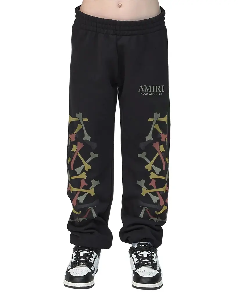 Amiri Kid 's Staggered Tiger Cotton Sweatpants, Size 4-12 | Image 1 Amiri Kid 's Staggered Tiger Cotton Sweatpants, Size 4-12 | Image 1