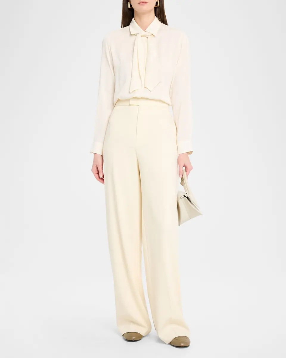Max Mara Colmo Tie-Neck Silk Blouse | Thumbnail 2 Max Mara Colmo Tie-Neck Silk Blouse | Thumbnail 2