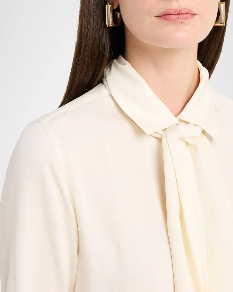 Max Mara Colmo Tie-Neck Silk Blouse | Thumbnail 5 Max Mara Colmo Tie-Neck Silk Blouse | Thumbnail 5