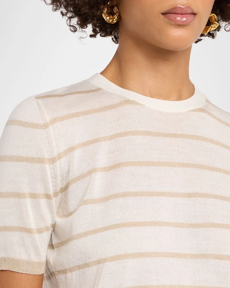 Max Mara Favetta Striped Cashmere-Silk Sweater | Thumbnail 5 Max Mara Favetta Striped Cashmere-Silk Sweater | Thumbnail 5