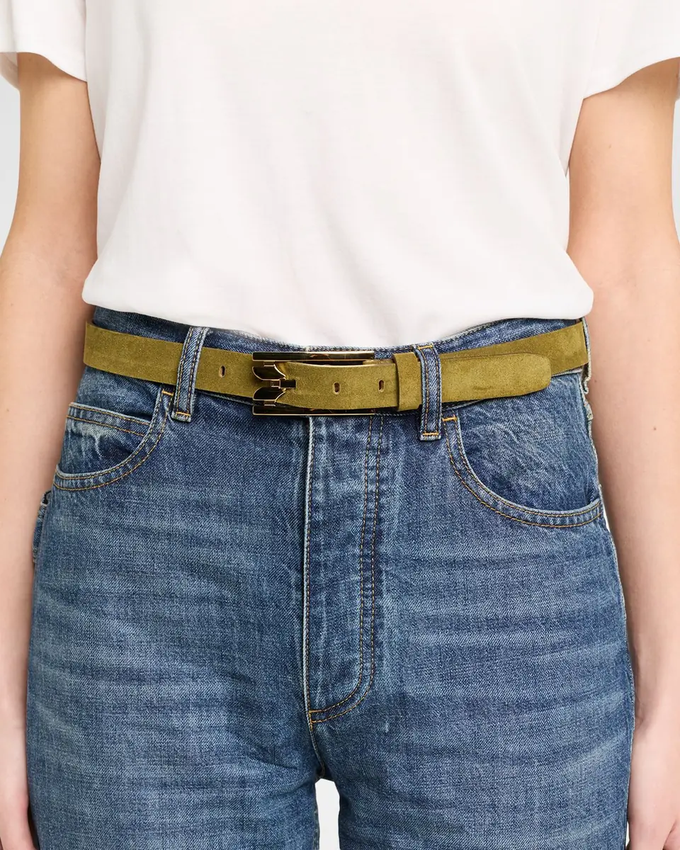 Victoria Beckham Dorian Pin-Buckle Suede Belt | Thumbnail 2 Victoria Beckham Dorian Pin-Buckle Suede Belt | Thumbnail 2