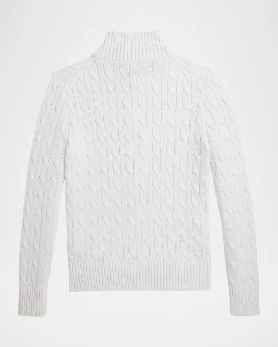 Polo Ralph Lauren Boy's Cable-Knit Cotton Full-Zip Sweater | Thumbnail 2 Polo Ralph Lauren Boy's Cable-Knit Cotton Full-Zip Sweater | Thumbnail 2