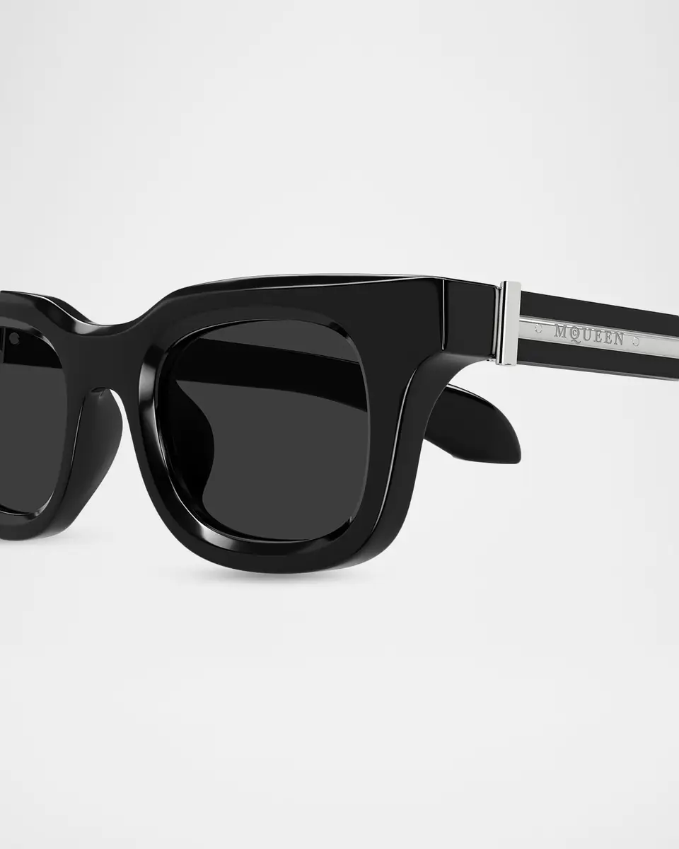 Alexander McQueen Men's 46mm Skull Square Acetate Sunglasses | Thumbnail 3 Alexander McQueen Men's 46mm Skull Square Acetate Sunglasses | Thumbnail 3