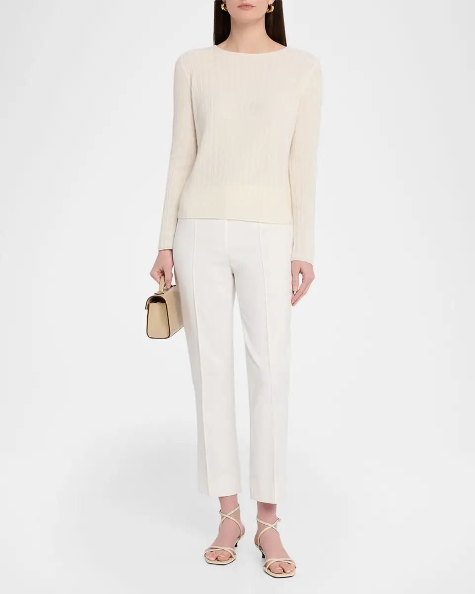 Lafayette 148 New York Mixed-Stitch Crewneck Sweater | Thumbnail 2 Lafayette 148 New York Mixed-Stitch Crewneck Sweater | Thumbnail 2