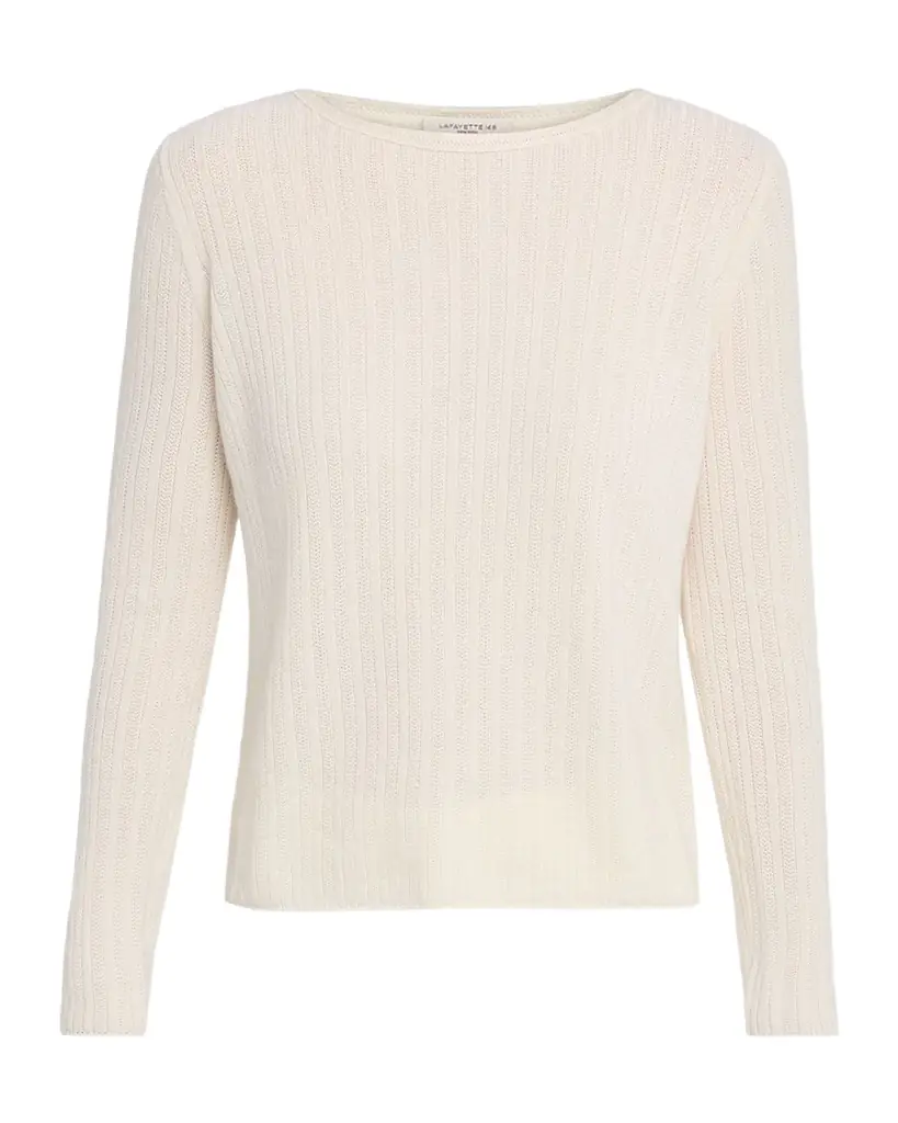 Lafayette 148 New York Mixed-Stitch Crewneck Sweater | Image 1 Lafayette 148 New York Mixed-Stitch Crewneck Sweater | Image 1