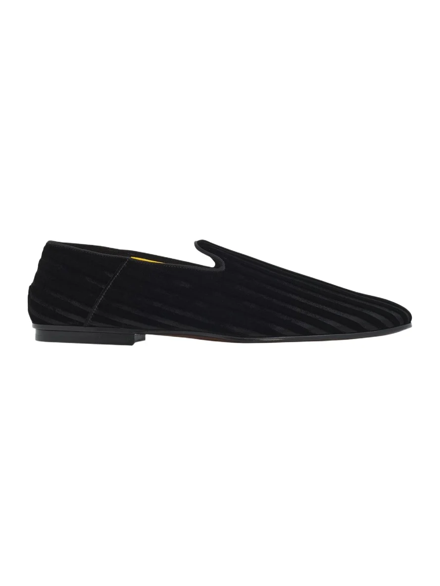 Men's Striped Velvet Loafers Men's Striped Velvet Loafers