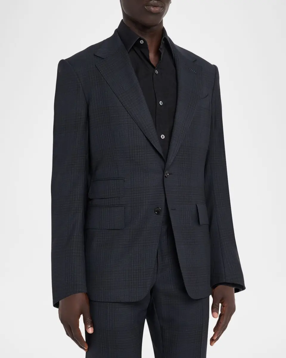 TOM FORD Shelton Plaid Wool Single-Breasted Suit | Thumbnail 3