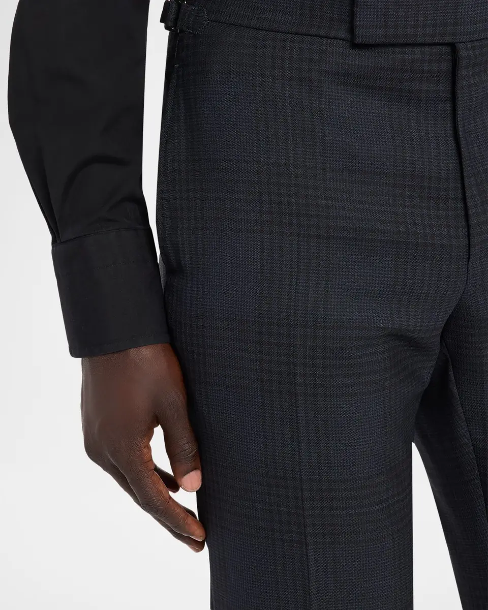 TOM FORD Shelton Plaid Wool Single-Breasted Suit | Thumbnail 9