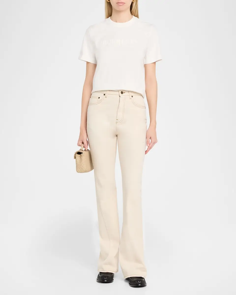 Burberry Frankie Logo Embroidered Short-Sleeve T-Shirt | Thumbnail 2