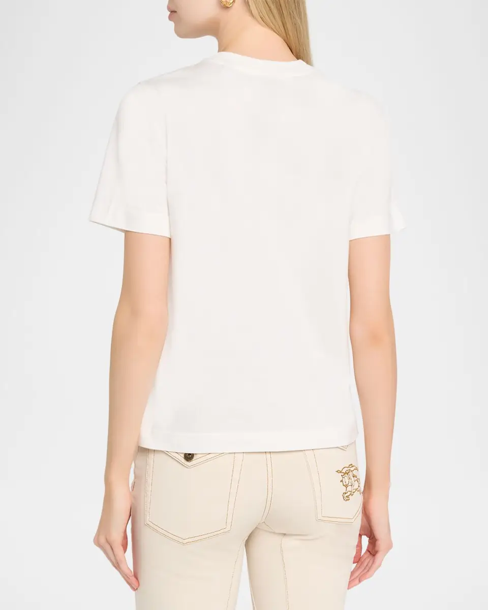 Burberry Frankie Logo Embroidered Short-Sleeve T-Shirt | Thumbnail 3