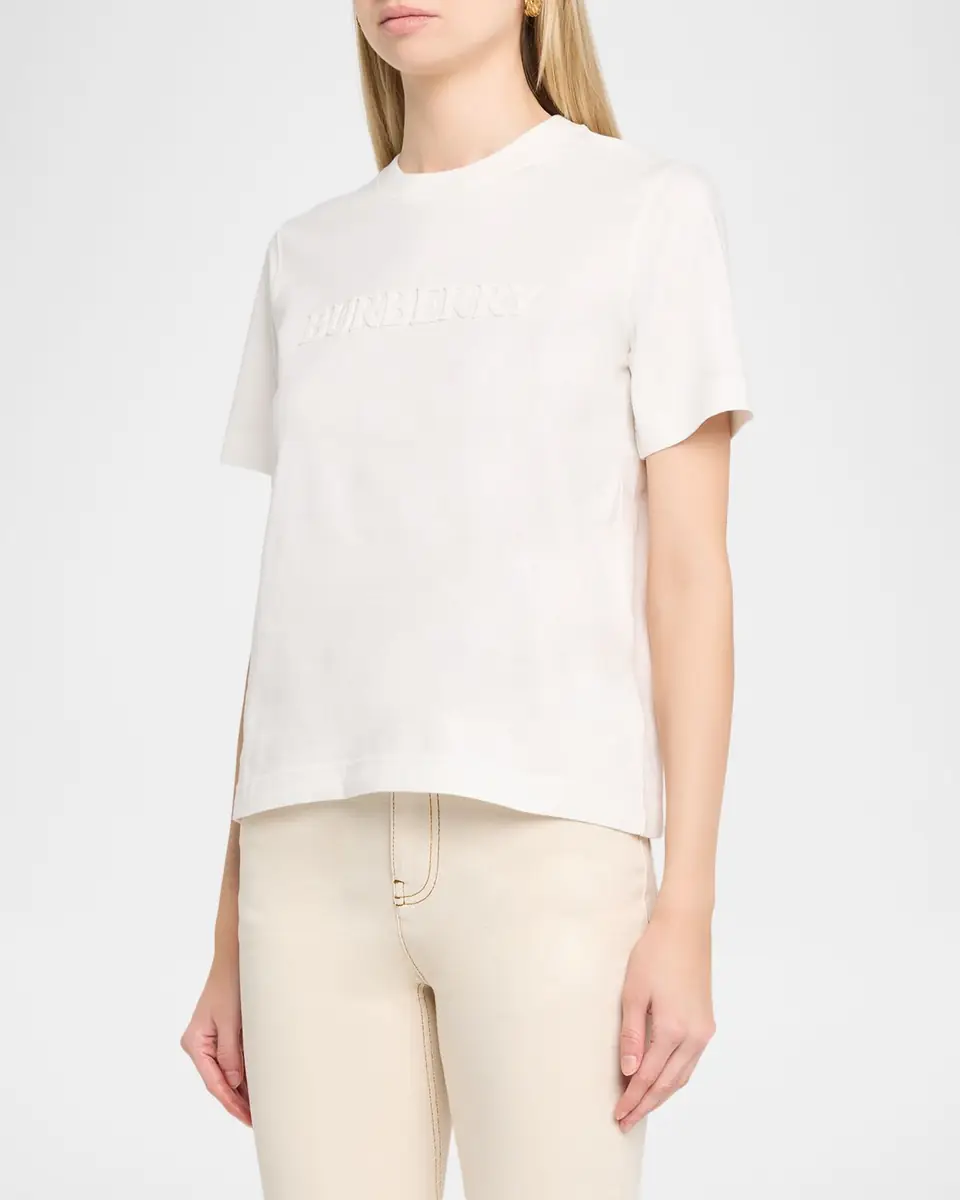 Burberry Frankie Logo Embroidered Short-Sleeve T-Shirt | Thumbnail 4