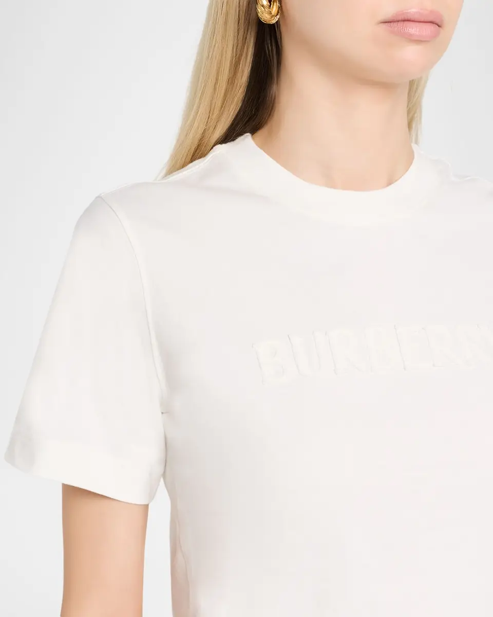 Burberry Frankie Logo Embroidered Short-Sleeve T-Shirt | Thumbnail 5