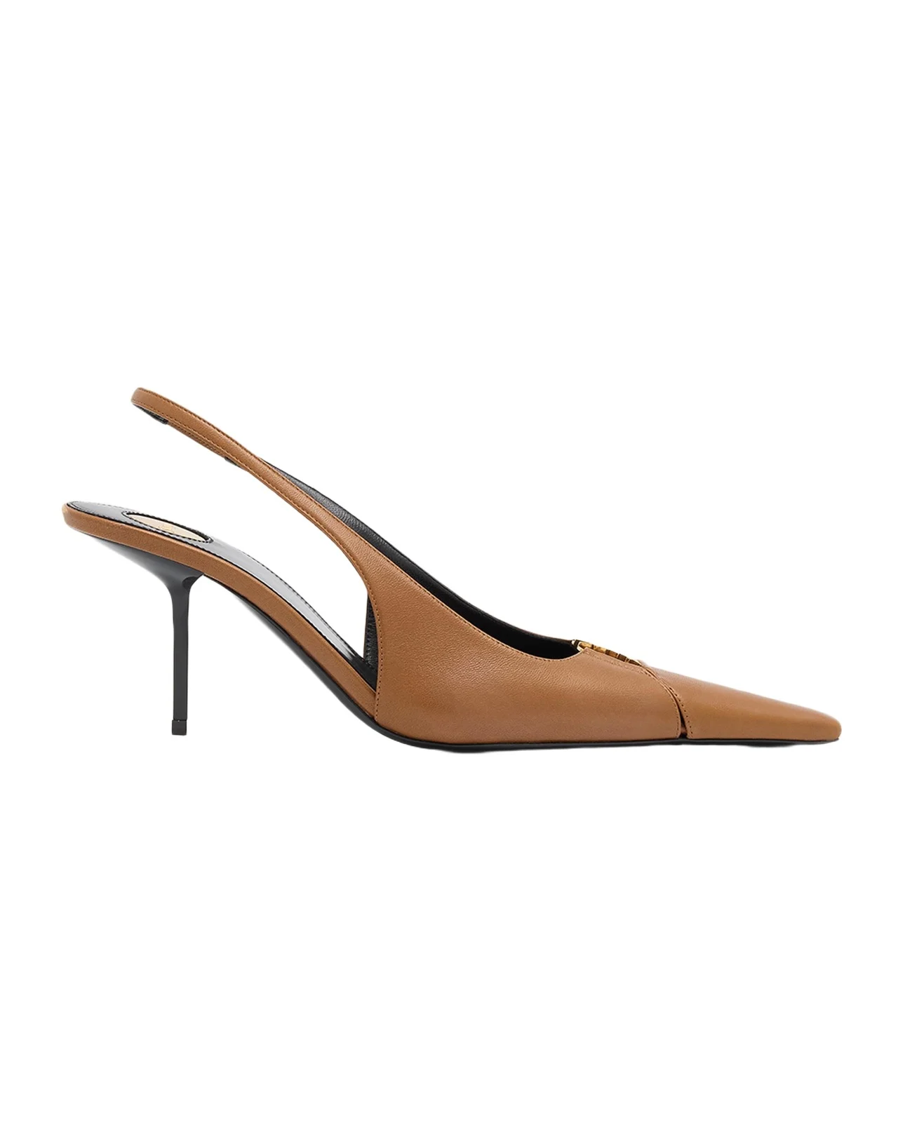 75mm Babylone Leather YSL Slingback Pumps 75mm Babylone Leather YSL Slingback Pumps