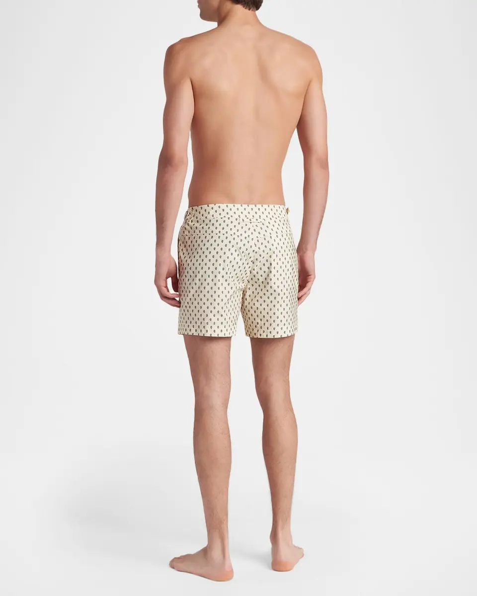 Tom Ford Men's Paisley-Print Swim Shorts | Thumbnail 3