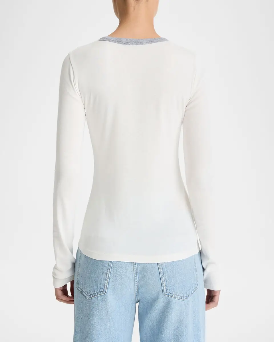 Vince Long-Sleeve Crewneck Tee | Thumbnail 2 Vince Long-Sleeve Crewneck Tee | Thumbnail 2