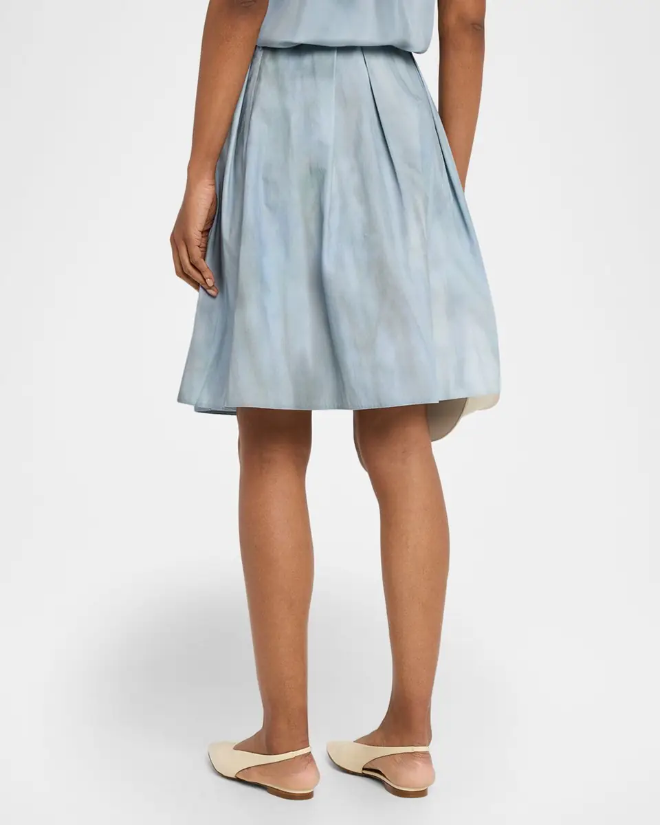 Vince Pleated Washed Ombré Cotton Skirt | Thumbnail 2 Vince Pleated Washed Ombré Cotton Skirt | Thumbnail 2