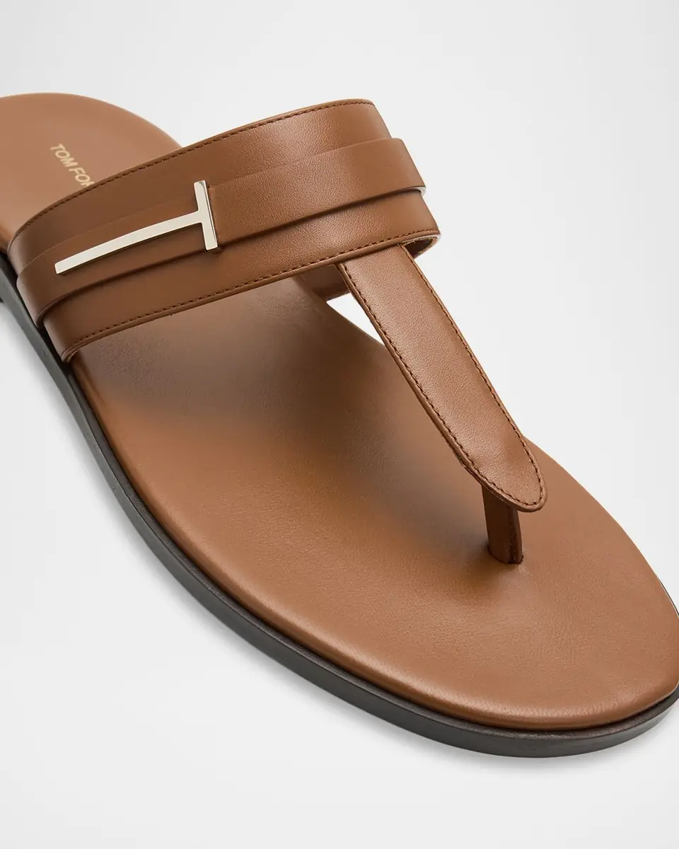 Tom Ford Men's Leather Thong Sandals | Thumbnail 2 Tom Ford Men's Leather Thong Sandals | Thumbnail 2