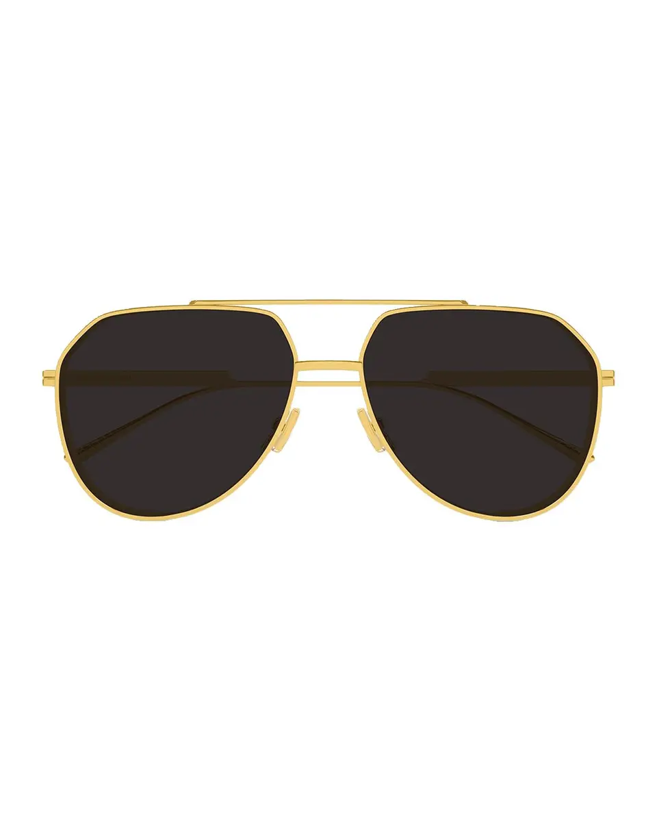 Bottega Veneta Men's BV1465S-001 Double-Bridge Metal Aviator Sunglasses | Thumbnail 3