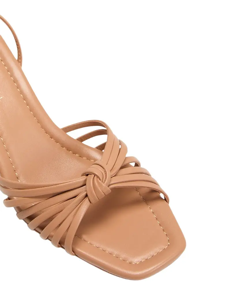 Olivia Leather Knot Block Heel Sandals Olivia Leather Knot Block Heel Sandals
