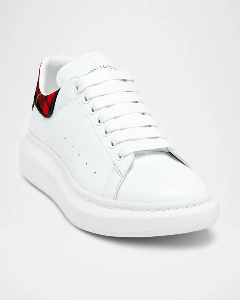 Alexander McQueen Men's Oversized Leather Low-Top Sneakers | Thumbnail 3 Alexander McQueen Men's Oversized Leather Low-Top Sneakers | Thumbnail 3