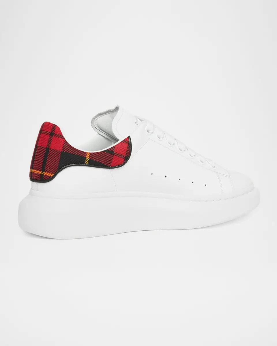 Alexander McQueen Men's Oversized Leather Low-Top Sneakers | Thumbnail 4 Alexander McQueen Men's Oversized Leather Low-Top Sneakers | Thumbnail 4