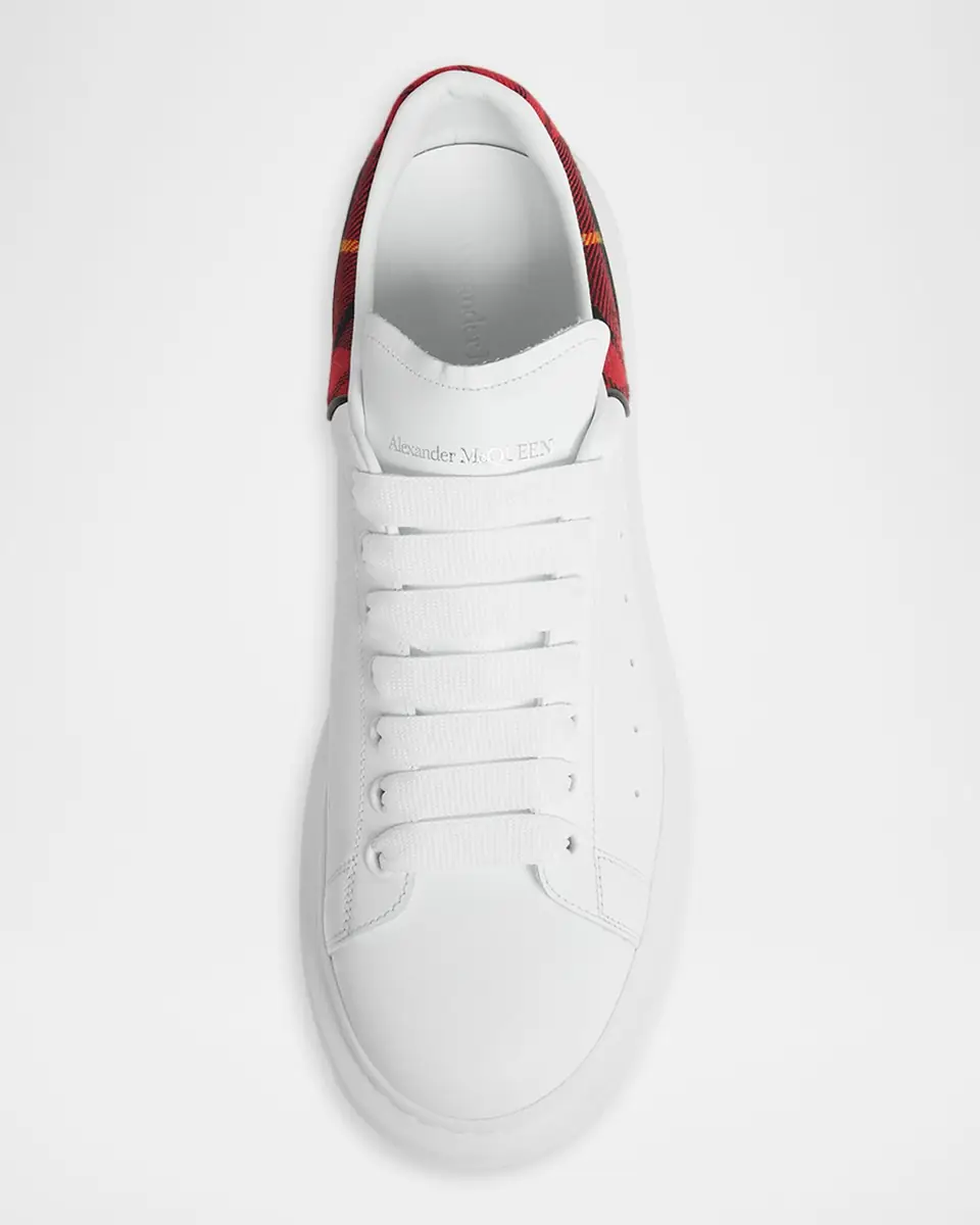 Alexander McQueen Men's Oversized Leather Low-Top Sneakers | Thumbnail 6 Alexander McQueen Men's Oversized Leather Low-Top Sneakers | Thumbnail 6