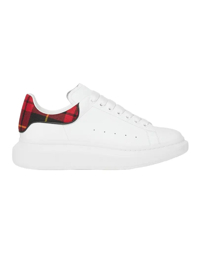 Alexander McQueen Men's Oversized Leather Low-Top Sneakers | Image 1 Alexander McQueen Men's Oversized Leather Low-Top Sneakers | Image 1