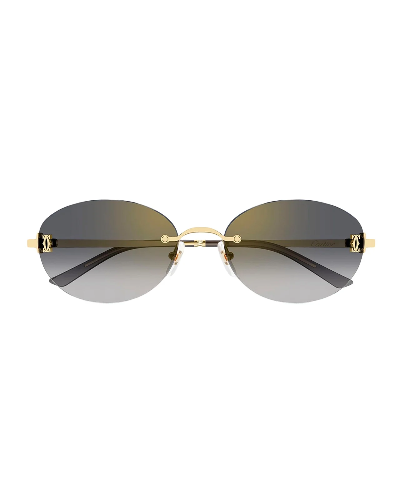 Cartier 54mm Metal Oval Sunglasses
