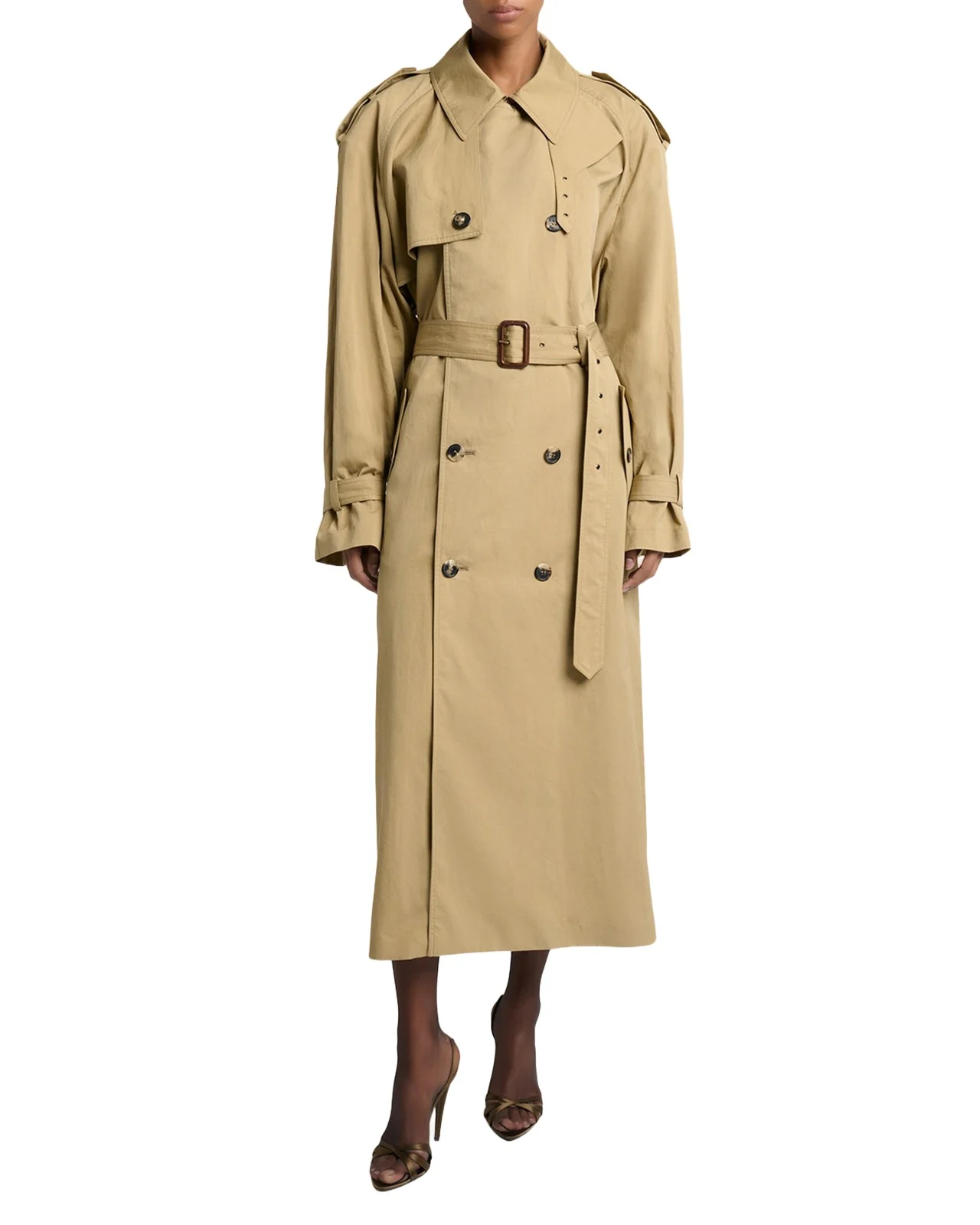 Belted Double-Breasted Trench Coat Belted Double-Breasted Trench Coat