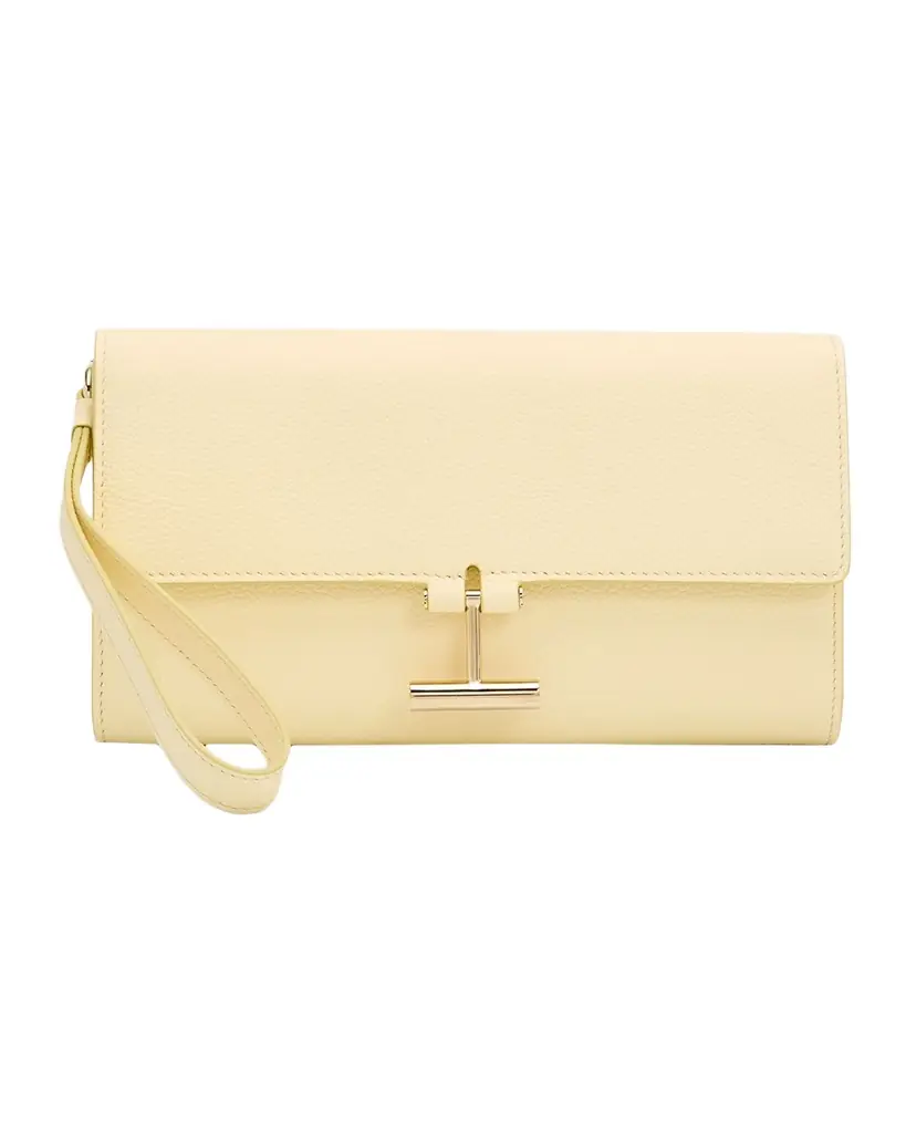 TOM FORD Leather T Bar Wristlet Clutch Bag | Image 1 TOM FORD Leather T Bar Wristlet Clutch Bag | Image 1