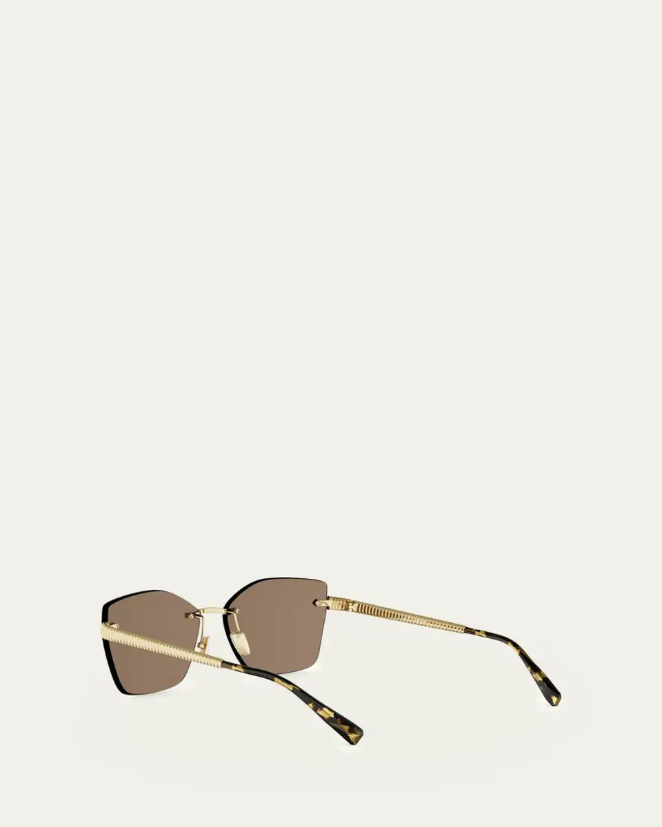 BVLGARI Tubogas 59mm Metal Square Sunglasses | Thumbnail 2