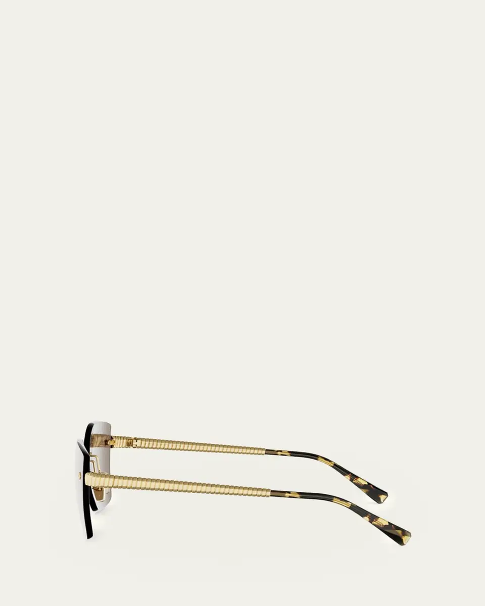 BVLGARI Tubogas 59mm Metal Square Sunglasses | Thumbnail 5