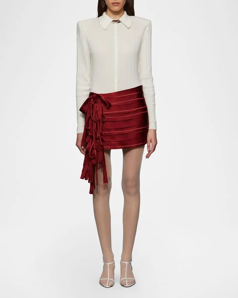 Et Ochs Reed Draped Bow Mini Skirt | Thumbnail 2 Et Ochs Reed Draped Bow Mini Skirt | Thumbnail 2