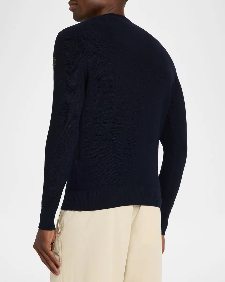 Moncler Men's Wool Knit Crewneck Sweater | Thumbnail 2 Moncler Men's Wool Knit Crewneck Sweater | Thumbnail 2