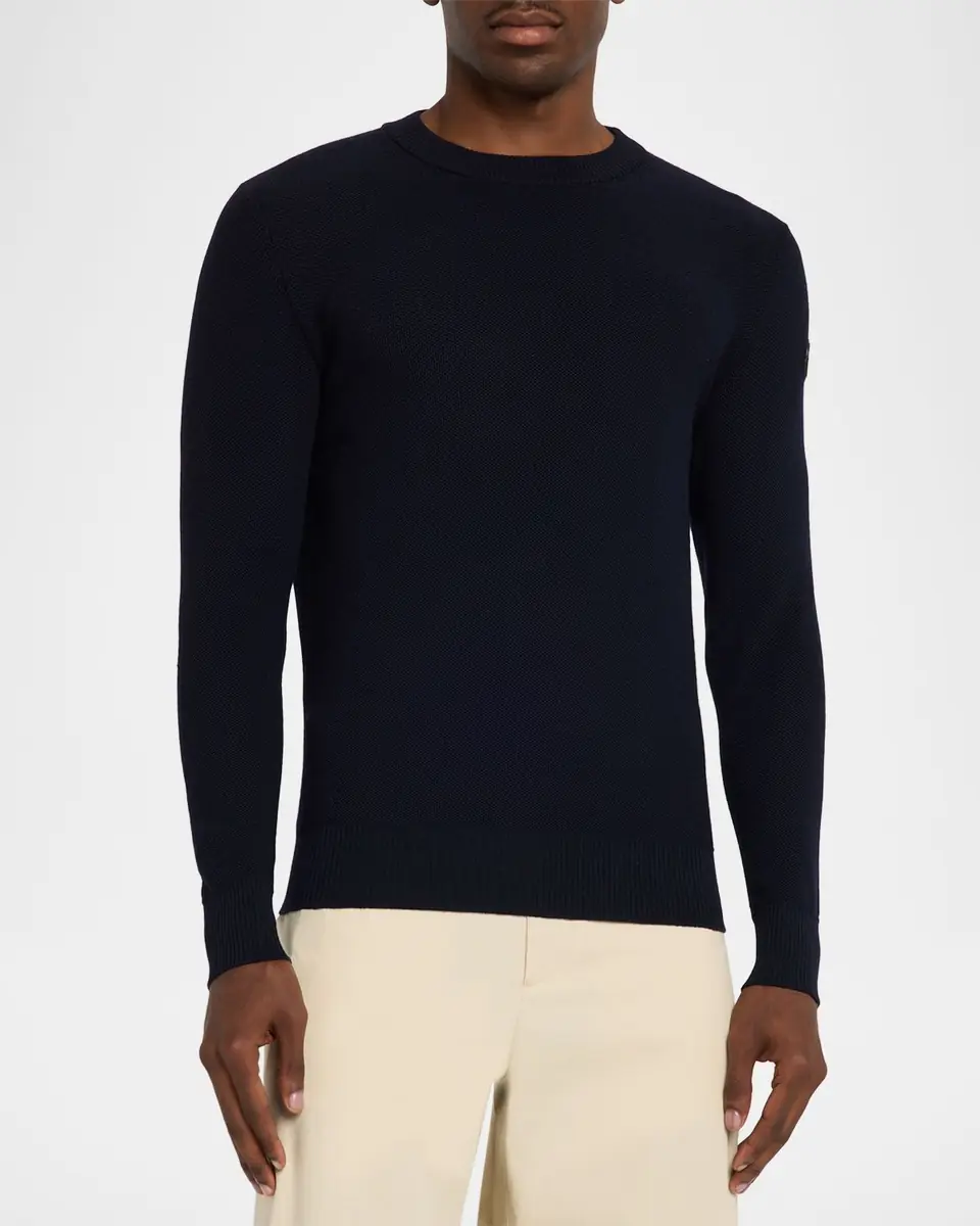 Moncler Men's Wool Knit Crewneck Sweater | Thumbnail 3 Moncler Men's Wool Knit Crewneck Sweater | Thumbnail 3