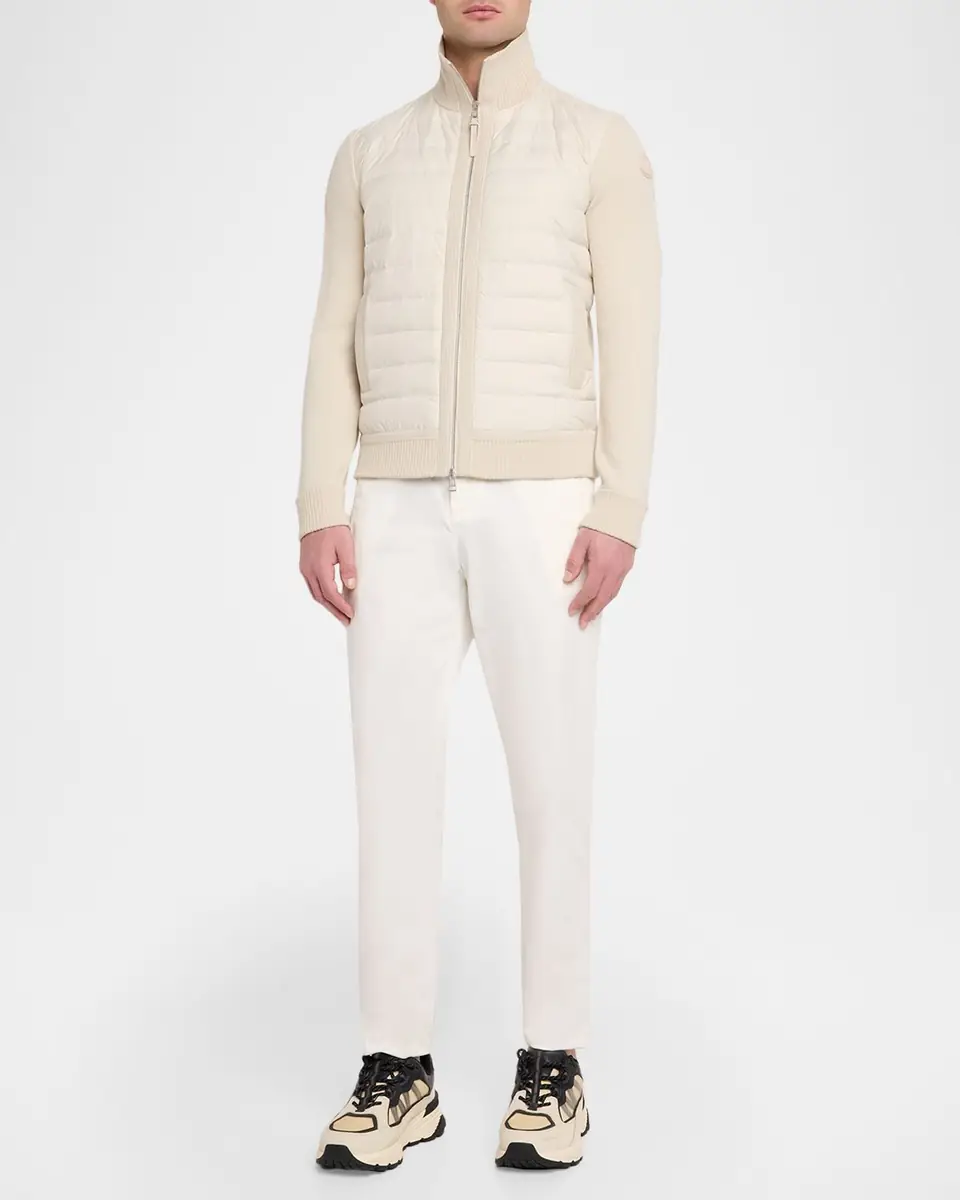 Moncler en's Padded Zip-Up Wool Cardigan | Thumbnail 2