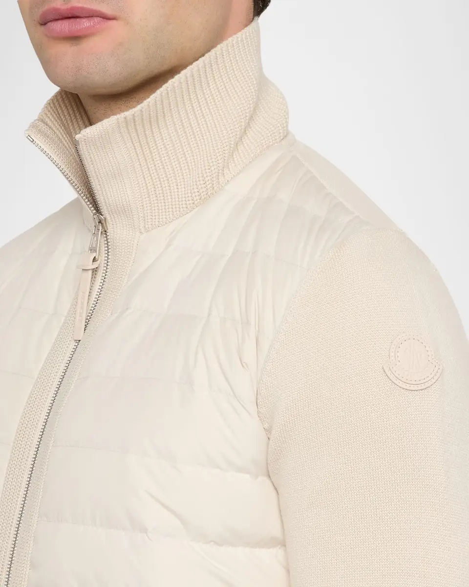Moncler en's Padded Zip-Up Wool Cardigan | Thumbnail 5