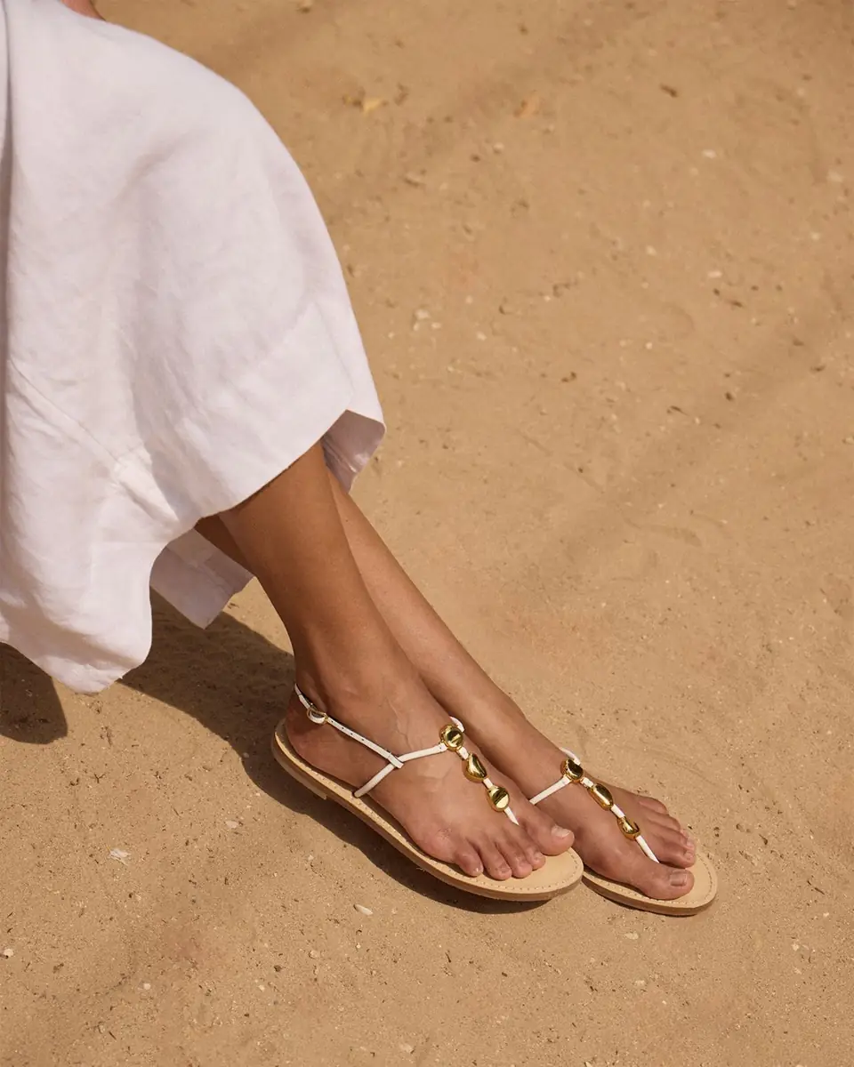 AMANU The Nairobi Leather T-Strap Sandals | Thumbnail 2