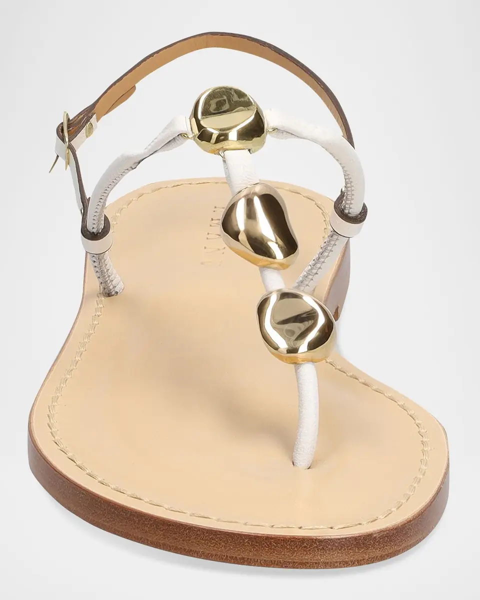 AMANU The Nairobi Leather T-Strap Sandals | Thumbnail 3