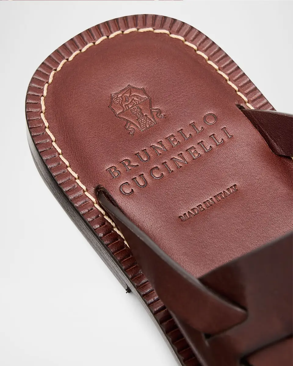 Brunello Cucinelli Men's Strappy Leather Sandals | Thumbnail 2 Brunello Cucinelli Men's Strappy Leather Sandals | Thumbnail 2