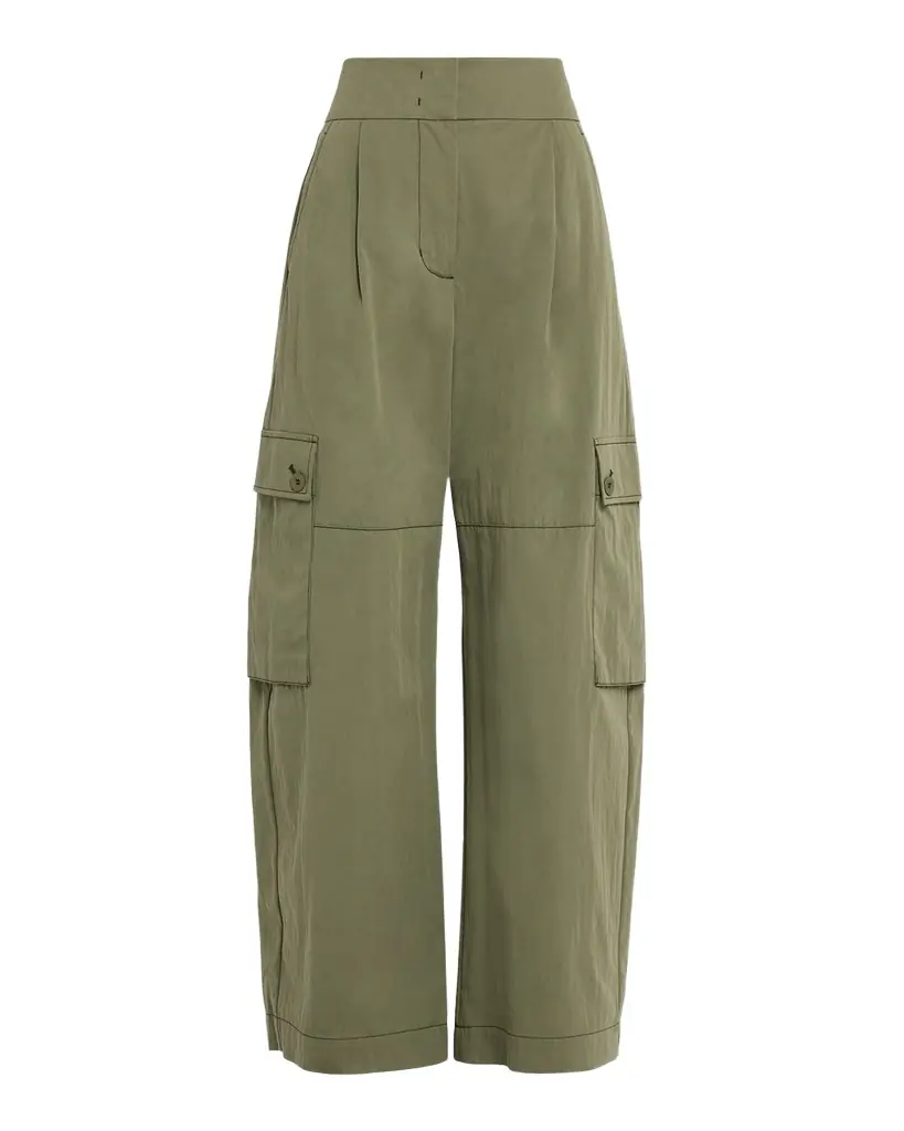 Weekend Max Mara Barrel-Leg Gabardine Cargo Pants | Image 1 Weekend Max Mara Barrel-Leg Gabardine Cargo Pants | Image 1