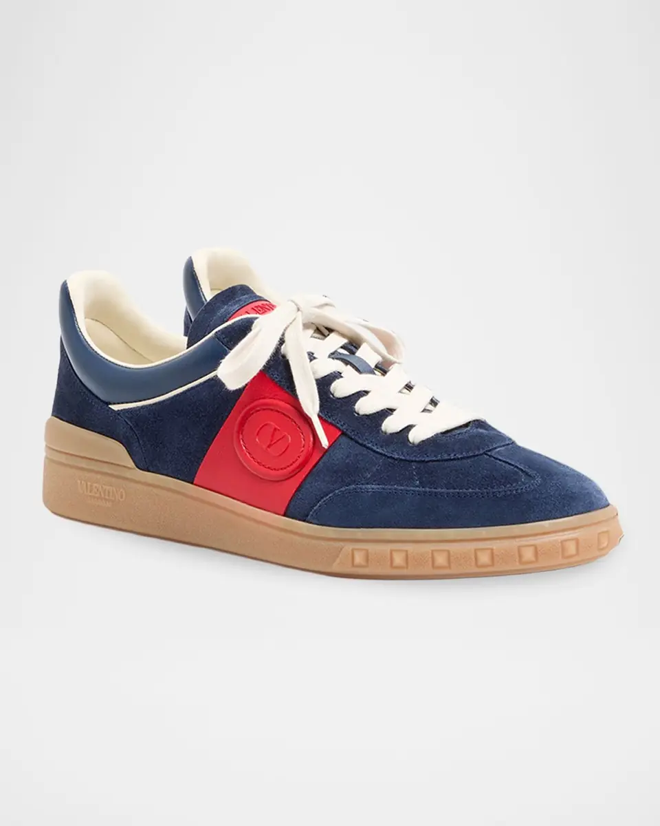 Valentino Garavani Men's Upvillage Leather Low-Top Sneakers | Thumbnail 3 Valentino Garavani Men's Upvillage Leather Low-Top Sneakers | Thumbnail 3