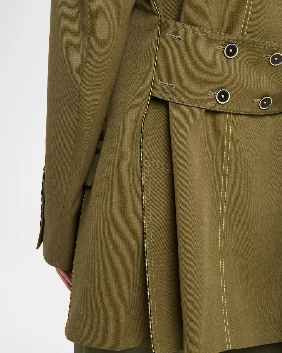 Christopher John Rogers Oversized Cinched-Back Single-Breasted Jacket | Thumbnail 5 Christopher John Rogers Oversized Cinched-Back Single-Breasted Jacket | Thumbnail 5
